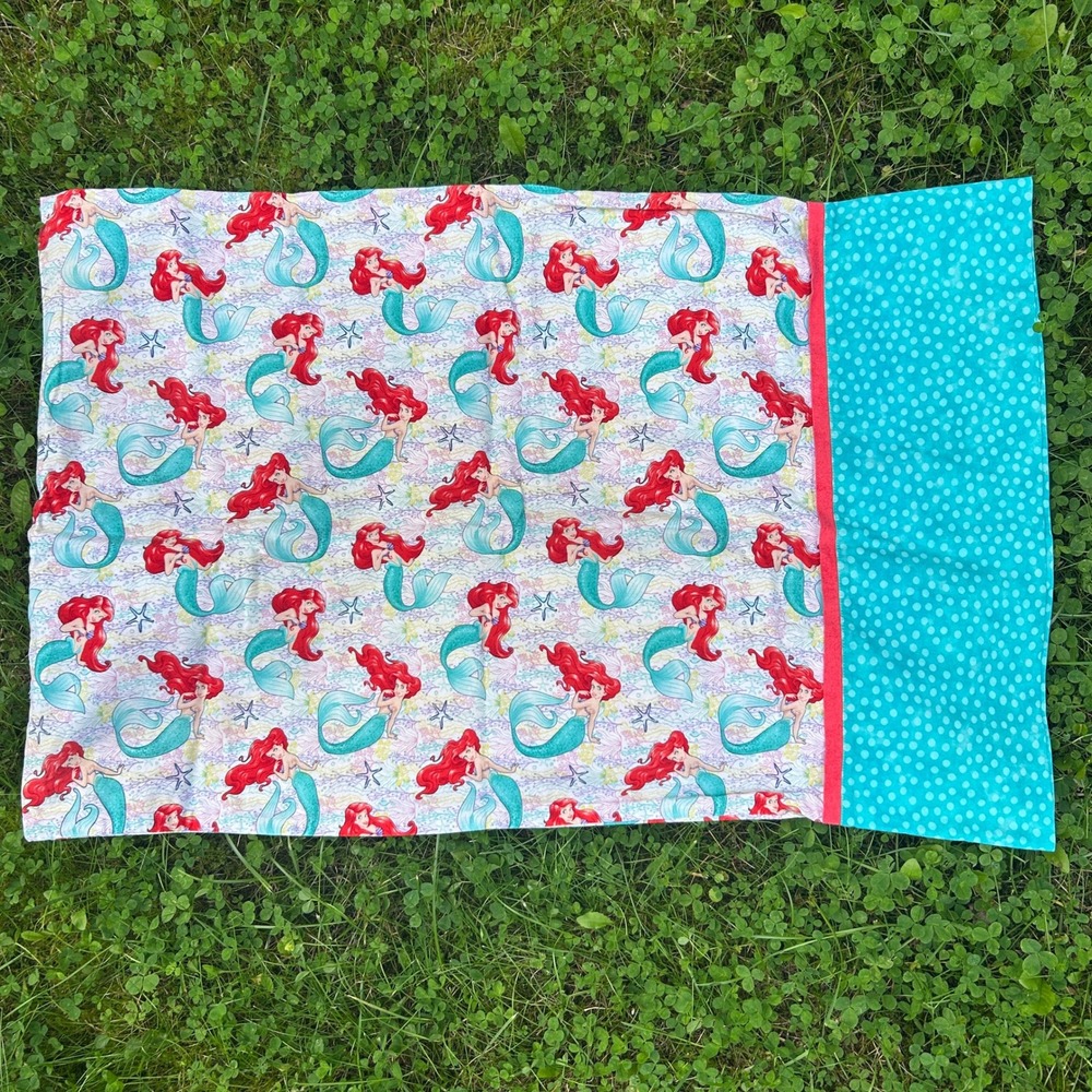Handmade Disney The Little Mermaid Ariel Pillowcase 90s Y2K Princess Bed Retro